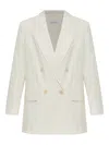 Max Mara Women Double-breasted Jacket In White