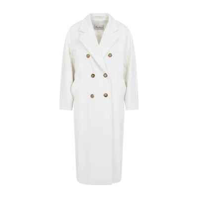 MAX MARA WHITE DOUBLE-BREASTED COAT