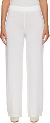 Max Mara White Epopea Lounge Pants In 001 White