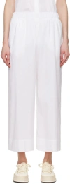 Max Mara Esperia Cotton Blend Poplin Pants In 7 Optical White