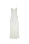 Max Mara Calmi Georgette Maxi Dress In White