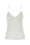 Max Mara White Georgette Opache Top