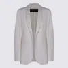 Max Mara White Giselle Blazer In White