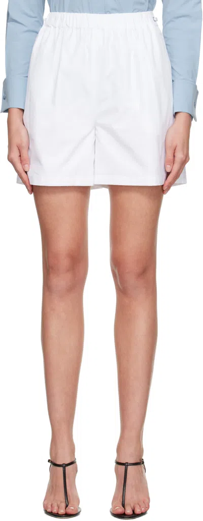 Max Mara White Haway Shorts