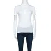 Max Mara White Jersey Collared T-shirt M In White
