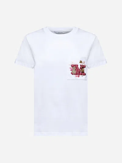 MAX MARA WHITE JERSEY NUNZIO T-SHIRT