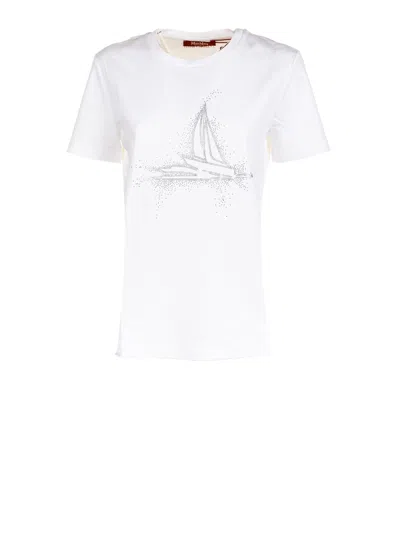 MAX MARA WHITE JERSEY T-SHIRT