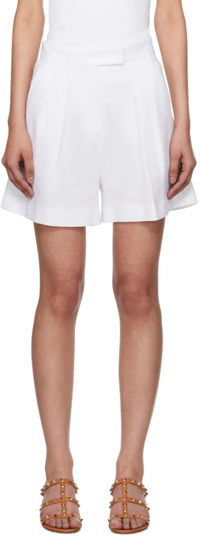 Max Mara White Jessica Shorts In 3 White