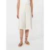 Max Mara White Linen Bermuda In White