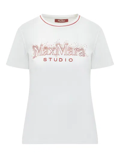 Max Mara White Logo Crew Neck T-shirt