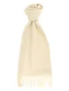 Max Mara White Logo Scarf In Neutral