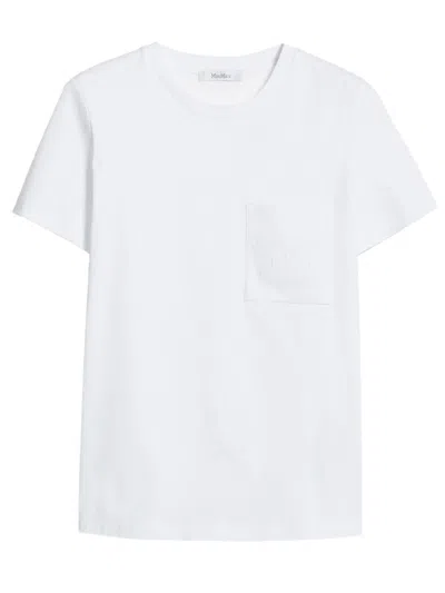 MAX MARA WHITE M MONOGRAM COTTON JERSEY T-SHIRT
