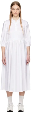 Max Mara Black Maggio Midi Dress In 1 Optical White