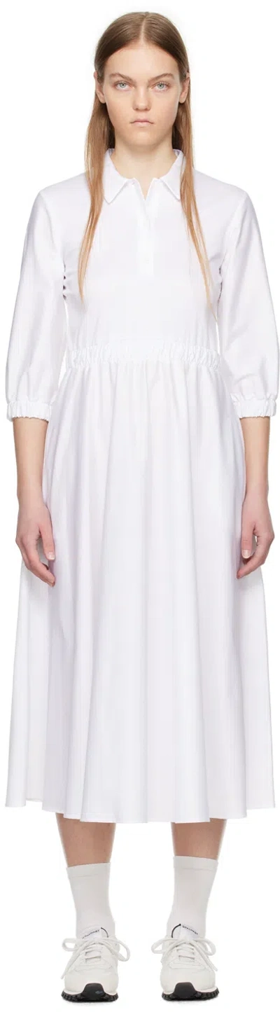 Max Mara Black Maggio Midi Dress In 1 Optical White