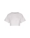 Max Mara Logo-print Cropped T-shirt In White