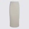 Max Mara White Midi Skirt In Neutral