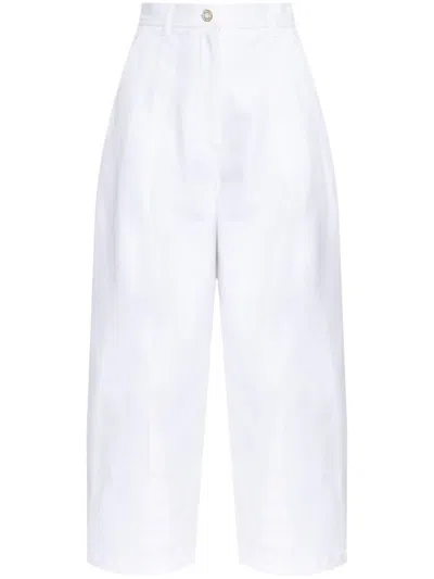 MAX MARA WHITE MINA TROUSERS