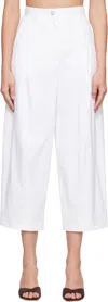 Max Mara White Mina Trousers In White