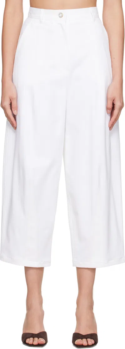 Max Mara White Mina Trousers