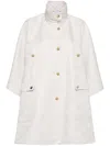Max Mara Monogram-jacquard Cape In White