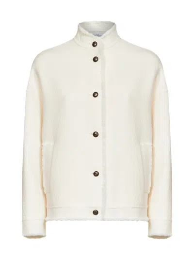 Max Mara White Mxmpalmi Bomber Jacket