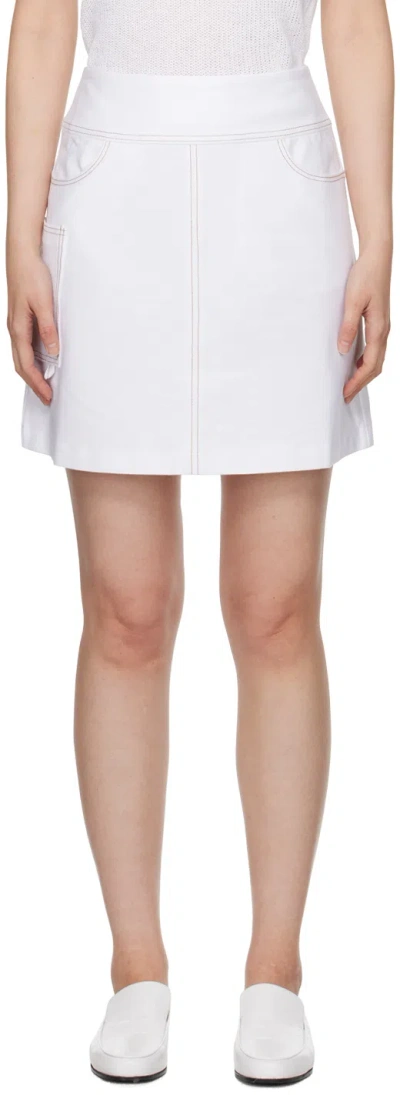 Max Mara White Nebulus Miniskirt In 3 White