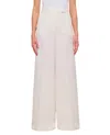 Max Mara Ninfa Long Wide Leg Trousers In White