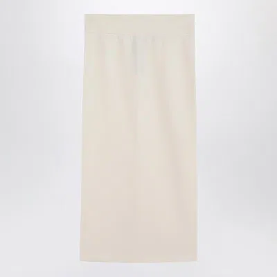 MAX MARA MAX MARA  WHITE NYLON MIDI SKIRT