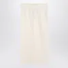 Max Mara White Nylon Midi Skirt
