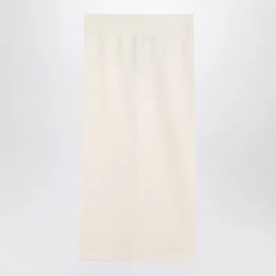Max Mara White Nylon Midi Skirt