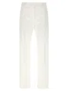 Max Mara White Cotton Okra Pants In White