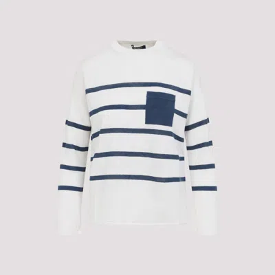 Max Mara White Ombre Linen Sweater
