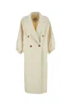 Max Mara Zaffo Double-breasted Cashmere Coat In White