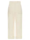 Max Mara White Palio Pants In Neutral