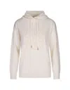 Max Mara Pamir Drawstring Long-sleeved Hoodie In White