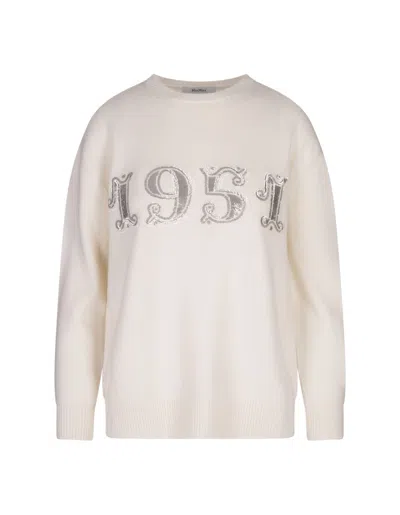 MAX MARA PLATA PULLOVER IN WOOL, CASHMERE AND SEQUINS