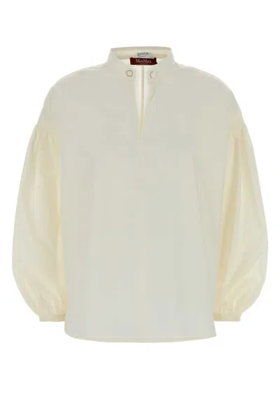 Max Mara White Poplin Ginnasta Blouse