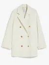 Max Mara Rebus Double Breasted Coat In White