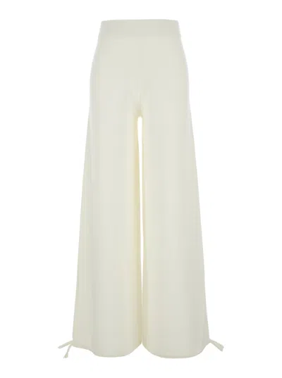 Max Mara White Relaxed Elasticated Pants