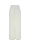 Max Mara White Relaxed Elasticated Pants In White
