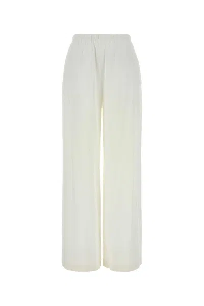 Max Mara White Relaxed Elasticated Pants