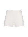 Max Mara Riad Cotton-blend Mini Shorts In White