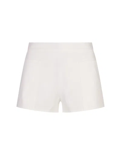 Max Mara Riad Cotton-blend Mini Shorts In White