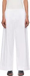 Max Mara White Silk Blend Trousers In Multi