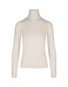 Max Mara Cashmere Turtleneck Sweater In White