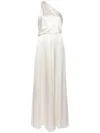 Max Mara Bridal Pamela Draped Silk Satin Gown In White