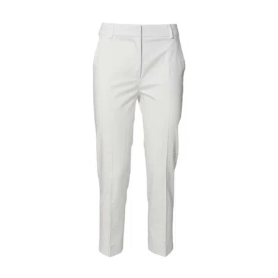 MAX MARA MAX MARA WHITE SATIN LINCE1234 CROPPED TROUSERS
