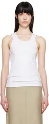 Max Mara White Sax Tank Top In 011 Optical White