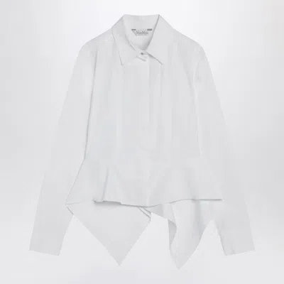 Max Mara White Shirt In Cotton Poplin
