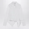 Max Mara Logo-button Long-sleeve Shirt In White